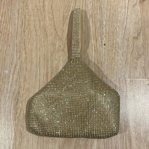 Miss Lola Glitter Gold Evening Bag